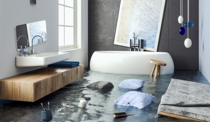 flooded bathroom